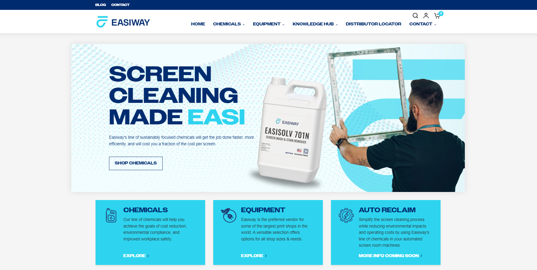 Easiway website homepage hero